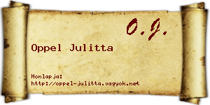 Oppel Julitta névjegykártya